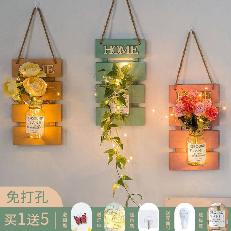 2022 new wall flower hanging decoration simulation flower Xuanguan Living room room background wall arrangement high quality pendulum wave