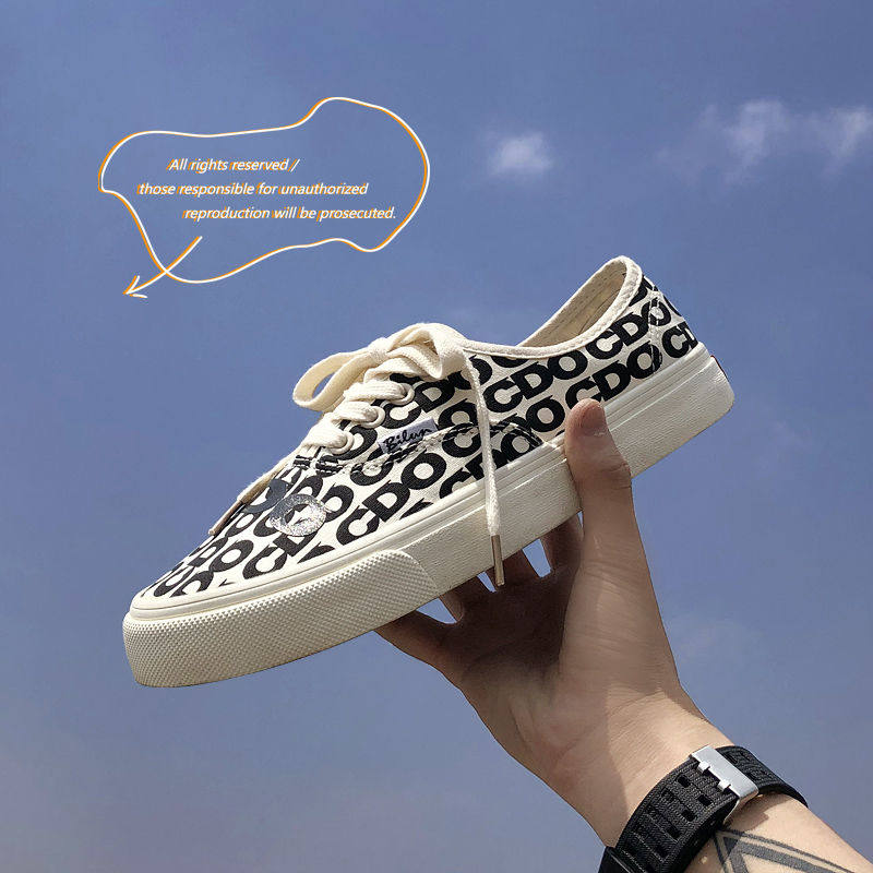 Net red ins sails shoes lovers a pair of Korean versions fashion trends 100 hitchhiking shoes Summer casual low help sliding board shoes