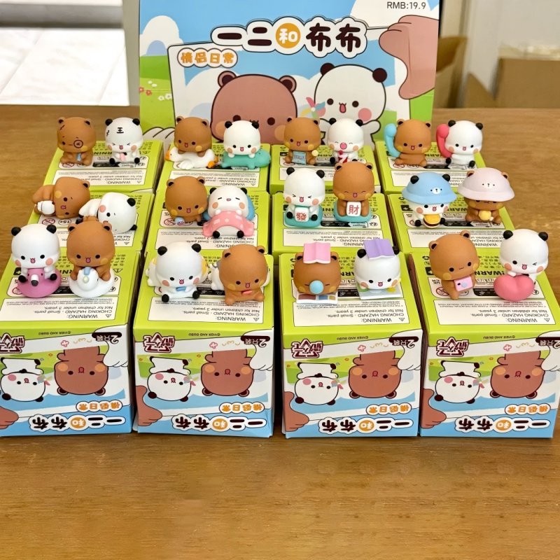 Authentic One Two and Bubu Blind Box Couple Daily Life Series 3 Doll Figurine Handmade Toy Girl Gift Car Decoration