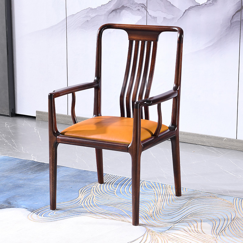 乌金木梳子椅软包款