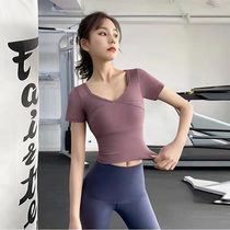 Liu Ke yoga suit slim sports top Fitness 80-135 pounds with chest pad exercise yoga Xiaorui