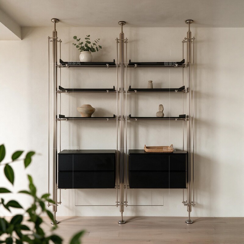 Aluminum Profile Display Cabinet Combination Living Room Minimalist Display Cabinet Floor-Standing Storage Rack Floor-To-Ceiling Storage Rack Aluminum Profile Display Cabinet Combination Living Room Minimalist Display Cabinet Floor-Standing Storage Rack Floor-To-Ceiling Storage Rack