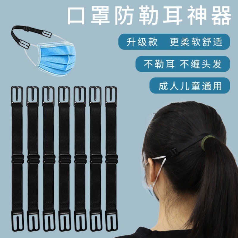 マスクチェーンストラップ、締め付け防止マスク、締め付け防止アーティファクト、締め付け防止耳あて・痛み防止ストラップ、子供用ヘッドマウントマスクバックル