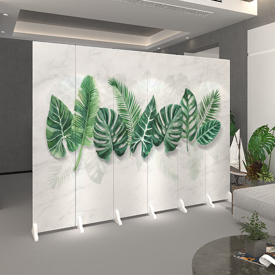 Custom screen partition wall simple modern Nordic living room folding bedroom to block home office decoration mobile