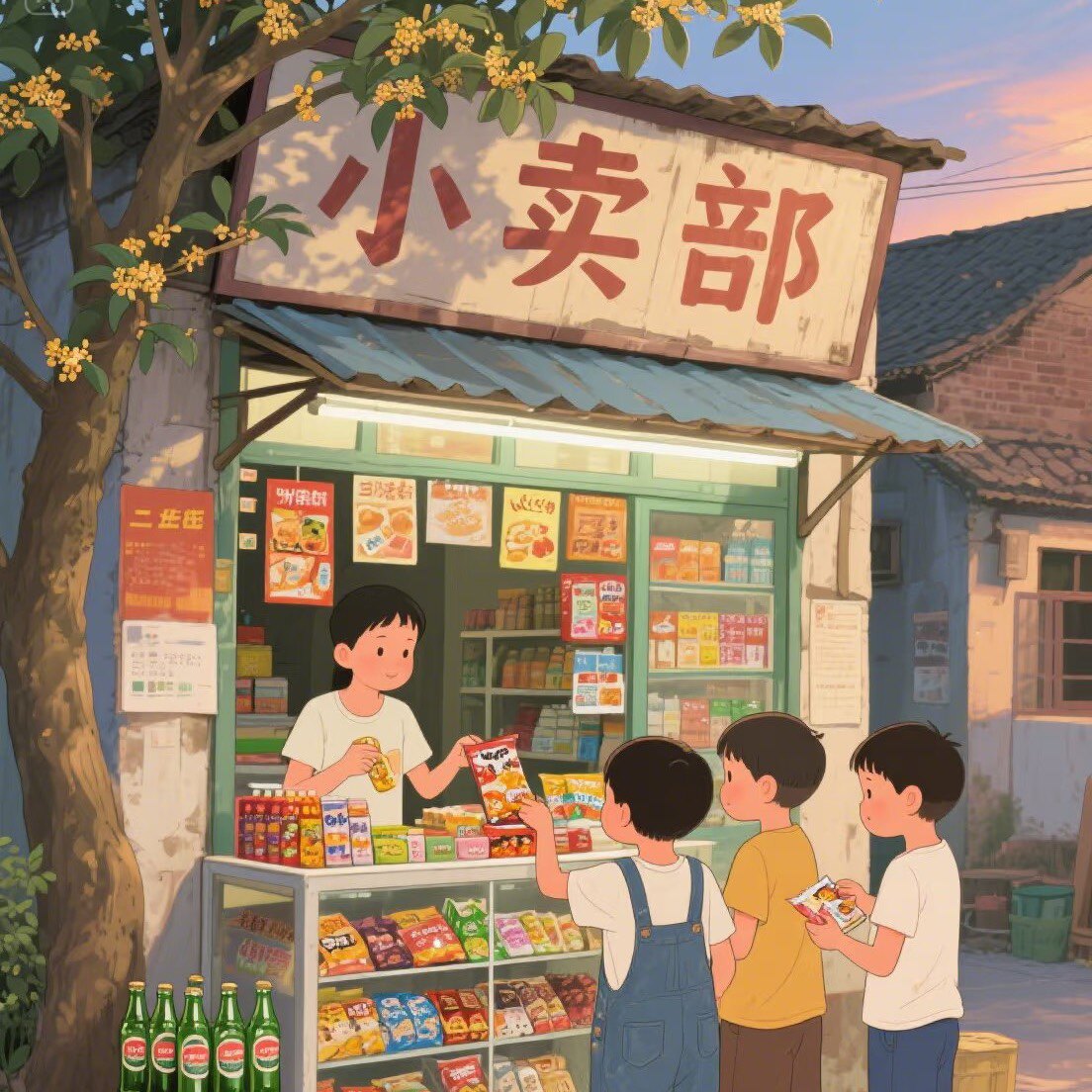 小鱼食品店的LOGO
