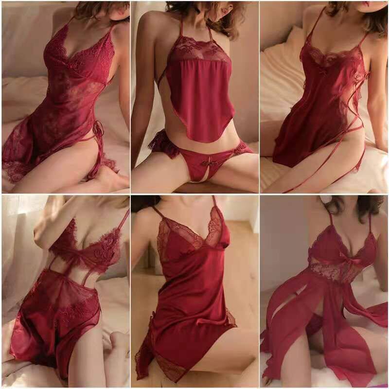 Work artifact in bed sexy lingerie bellyband pajamas female lace slit sling miniskirt extremely tempting fire