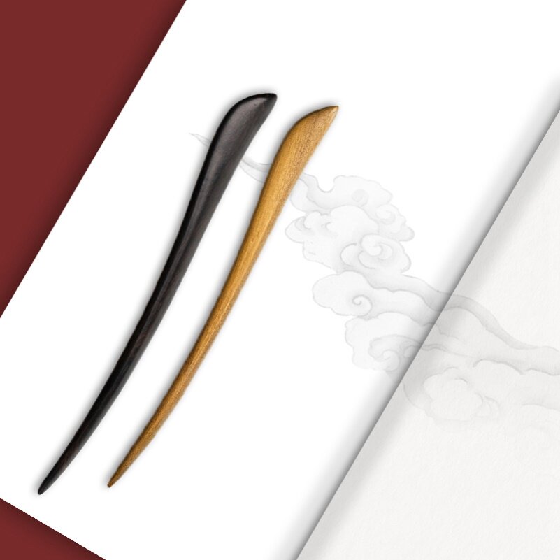 Hairpin Children's Ancient Wind Brief Walking of the Flowing Su Hair Wood Disc Hair Premium Sensual Hair hair Hairpin Long hair Hairpin Long-length lengthened