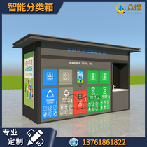 Smart Trash Sorting Box Sensing Keys Community Garbage Collection Yi Station With Hand Wash Pool Garbage Sorting House Manufacturer