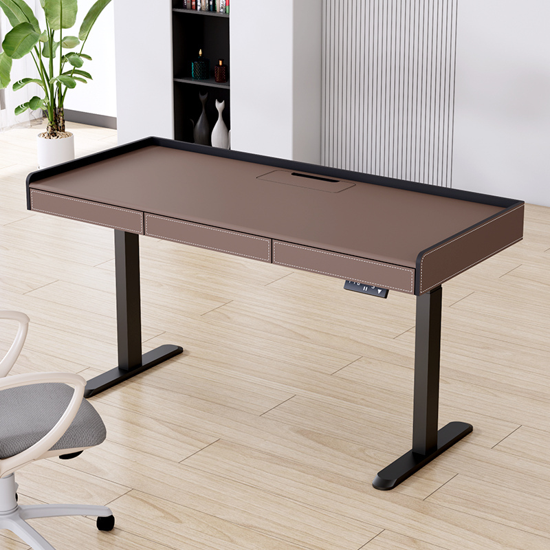 Italian Minimalist Smart Electric Lift Table, Simple Modern Study Desk, Small Apartment Bedroom Study Computer Desk