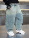 Boys' Jeans Spring Children's Straight-Leg Pants 2026 New Style Boys' Spring and Autumn Fashionable Casual Long Pants
