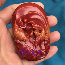 Imitation of natural Huanglong Jade there are more than 10 pieces of Shoushan stone Pisces hand toy pieces for men and women jade hand-grabbing pieces for men and women.