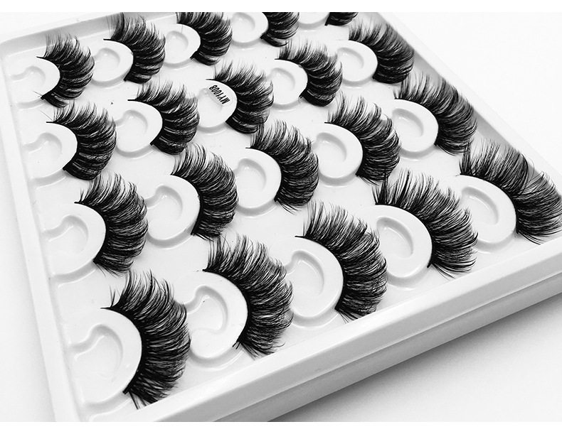LOMO камера 10 pairs 8d mink hair natural curl thick false eyelashes