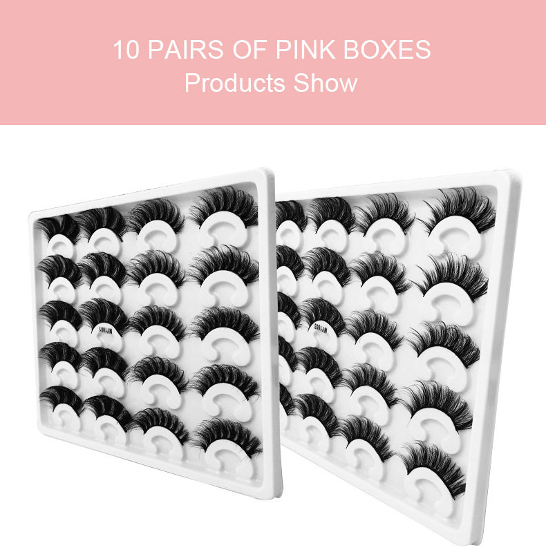 LOMO камера 10 pairs 8d mink hair natural curl thick false eyelashes