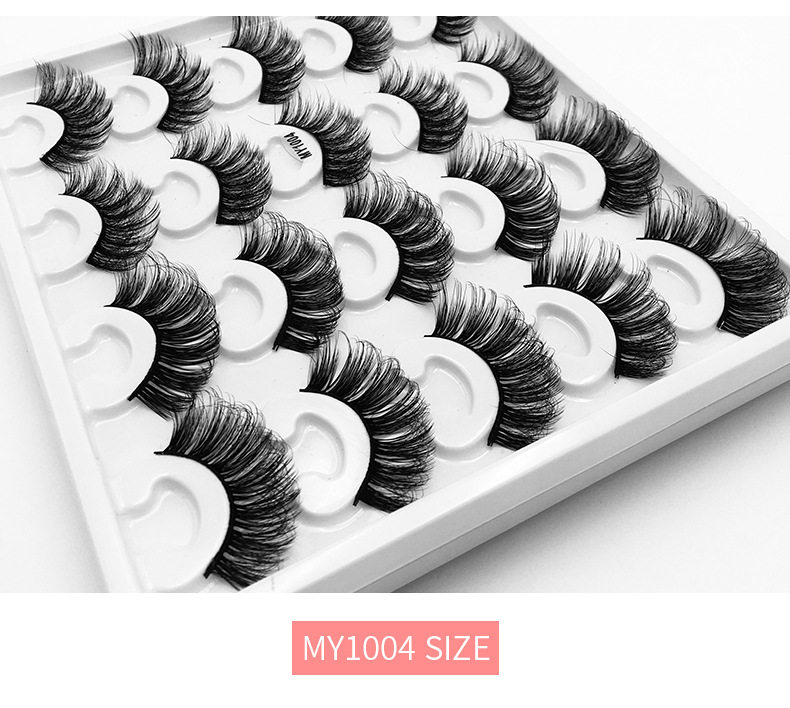 LOMO камера 10 pairs 8d mink hair natural curl thick false eyelashes