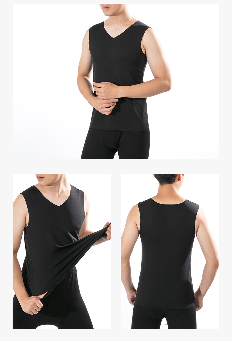 Mùa thu đông nam liền mạch ấm áp cộng với nhung dày năm nay vest đỏ vest vest bó sát áo sơ mi ao thun ba lo nam nu