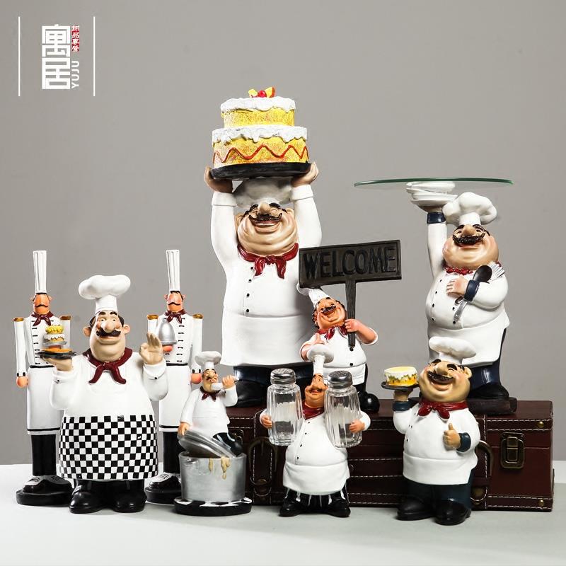European-Style Restaurant Creative Home Decor Items, Chef Fruit Plate, Living Room Crafts, Bakery and Cafe Decorations