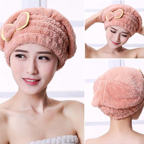 Super absorbent long hair dry hair towel quick-drying thick cute shower cap dry hat female Net red with 2021 New
