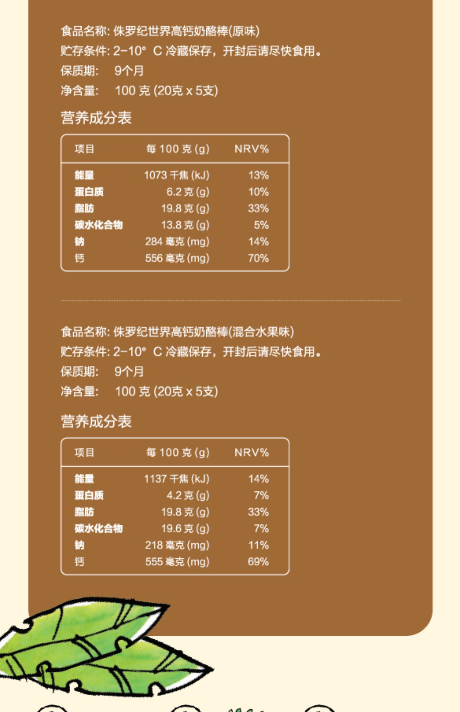 【禾思媞娅】侏罗纪世界高钙奶酪棒