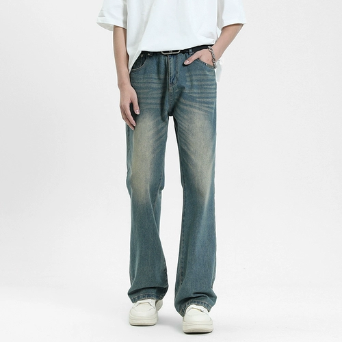 BWKA Ретро джинсы, летние штаны, в американском стиле, свободный прямой крой