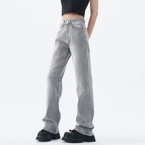 BWKA Джинсы, осенние штаны, в американском стиле, свободный прямой крой