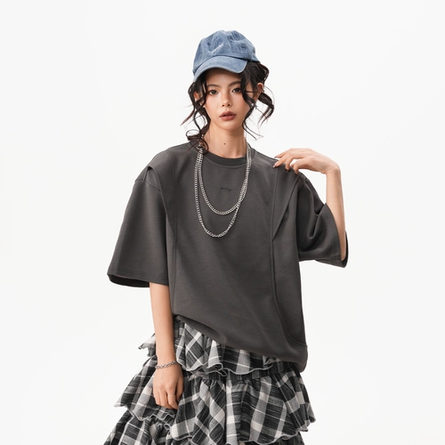 Летняя ретро футболка с коротким рукавом, в американском стиле, отрывной лист, круглый воротник