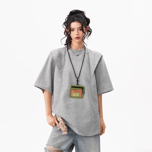 Летняя ретро футболка с коротким рукавом, в американском стиле, отрывной лист, круглый воротник