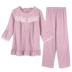 Hoa tiêu chuẩn nữ chín tay cotton dịch vụ nhà mỏng gợi cảm ngọt ngào có thể mặc bên ngoài đồ ngủ ren hai mảnh phù hợp với mùa xuân và mùa thu kiểu đồ bộ may vải thun bông Bên ngoài ăn mặc