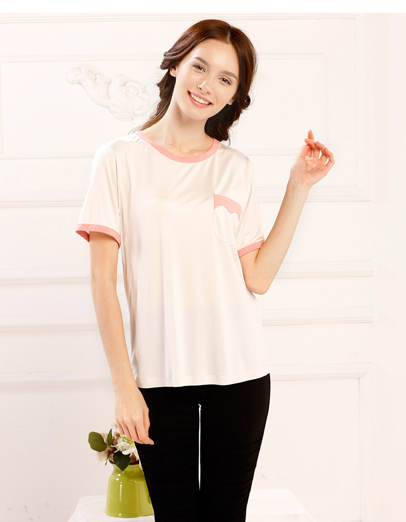 Mỹ tiêu chuẩn mùa hè mới cho nam giới đồ ngủ lụa ngắn tay ngọn lụa Những người yêu thích lụa có thể mặc dịch vụ nhà lụa bộ đồ ngủ