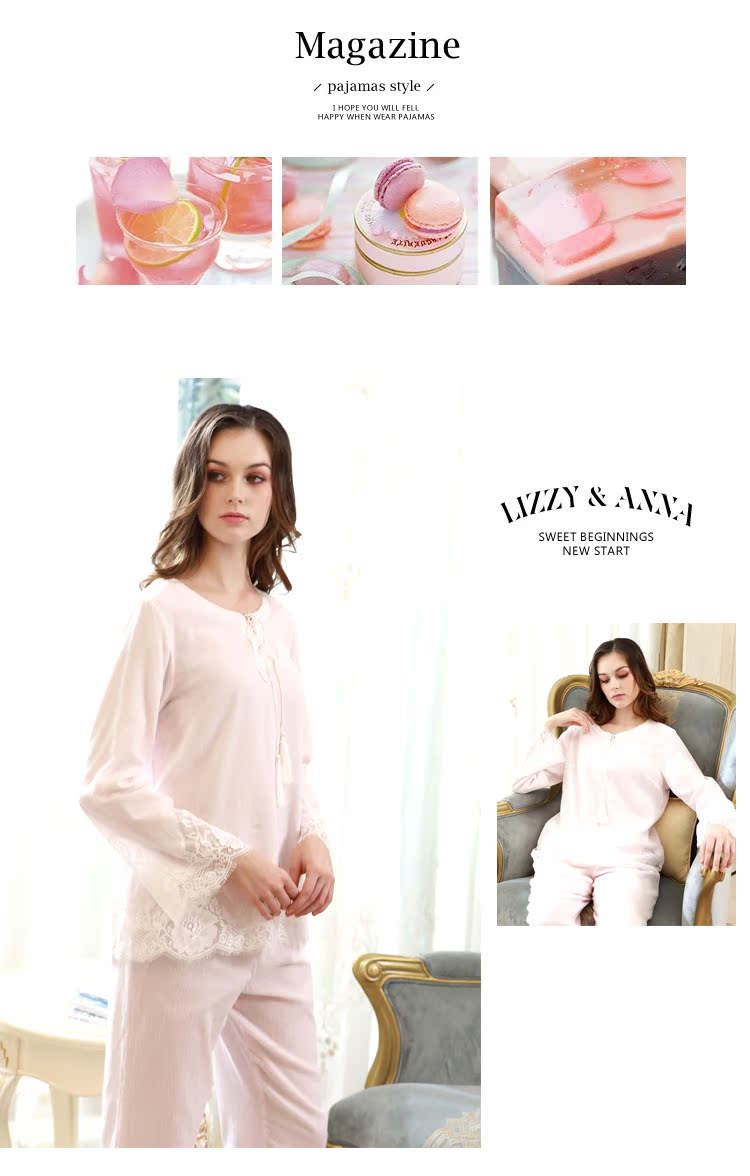 Tiêu chuẩn Mỹ mùa đông mới cotton dài tay phục vụ nhà cotton gợi cảm mùa xuân và mùa thu có thể mặc bộ đồ ngủ mỏng đồ lót