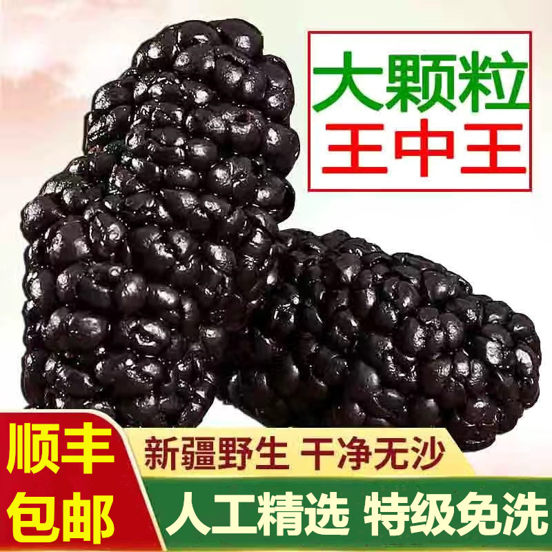 (Shunfeng) Xinjiang black mulberry dry big fruit canned wild special-level natural sand-free annual goods brewery