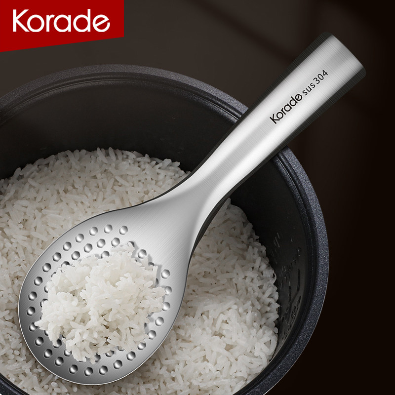 Healthy rice spoon household 304 stainless steel non-stick rice grain rice cooker dry rice spoon rice spoon can be vertical rice shovel