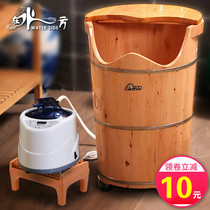 Heating fumigated bubble foot wood barrel Home Bubble Feet Barrel Wood Over Calf Foot Bath High deep barrel Kneecap Thermostatic Washbasin