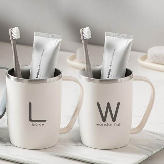 Japanese Stainless Steel Mouthwash Cup, High-Quality Toothbrush Cup, Couple Set, Washing Cup, Toothbrushing Cup, Home Use, Student Dormitory