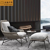Outdoor vine fabric sofa casual chair sample room three pieces hotel villa garden furniture