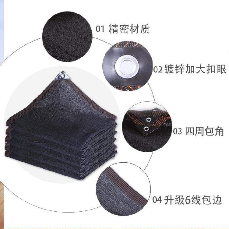 Shading perforated black gauze edging sunscreen 12-pin moisturizing film black sunscreen net anti-mosquito sunshade net customization