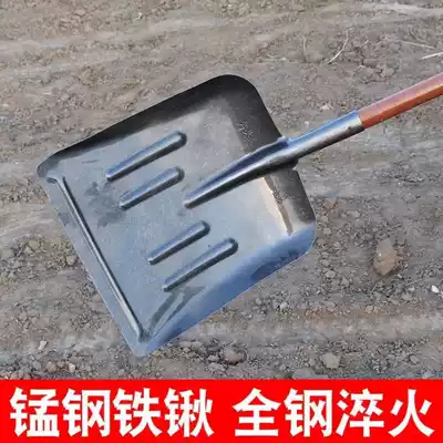 Steel shovel agricultural flat-head shovel agricultural manganese steel extra-large square spade chicken cattle, sheep and pig farm dung shovel head