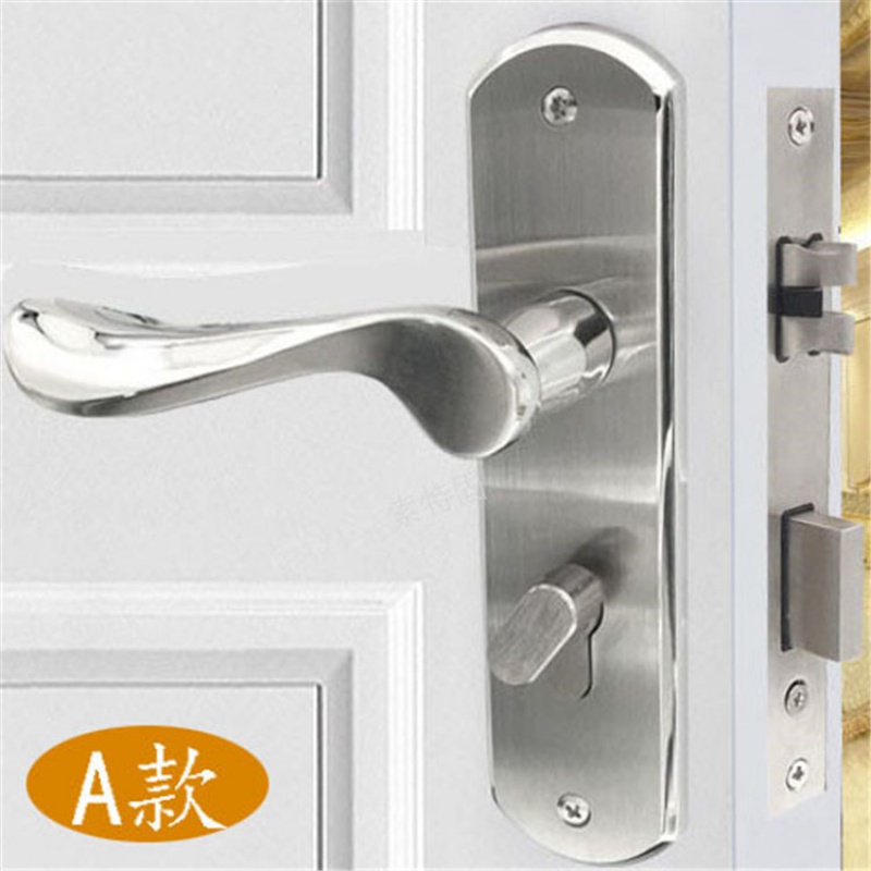 304 stainless steel door lock lock indoor wooden door dressing room bedroom door lock door handle factory direct supply