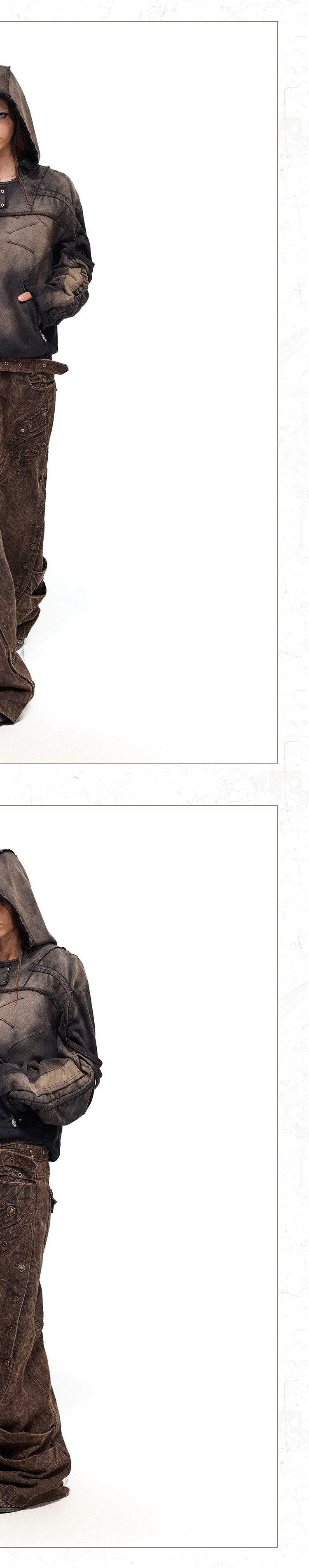 PERSONSOUL Sandstorm Dark Embroidery Cropped Hoodie