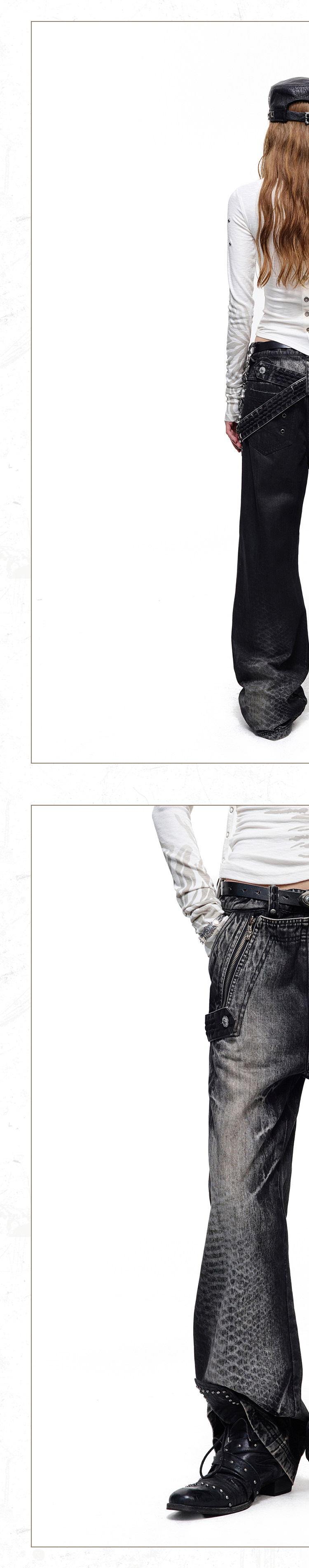 PERSONSOUL Gradient Fade Jeans