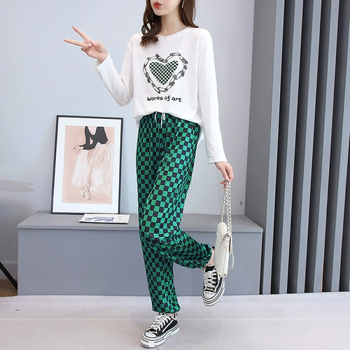 Комплект для отдыха, спортивная футболка, в западном стиле, свободный крой