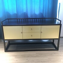 New Chinese partition living room entrance entry cabinet simple Zen shoes cabinet solid wood locker hollow entrance hall cabinet against the wall