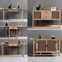 New Chinese-style solid wood entrance table living room Chinese-style entrance cabinet Zen for table strips simple modern wall-to-wall end observation deck