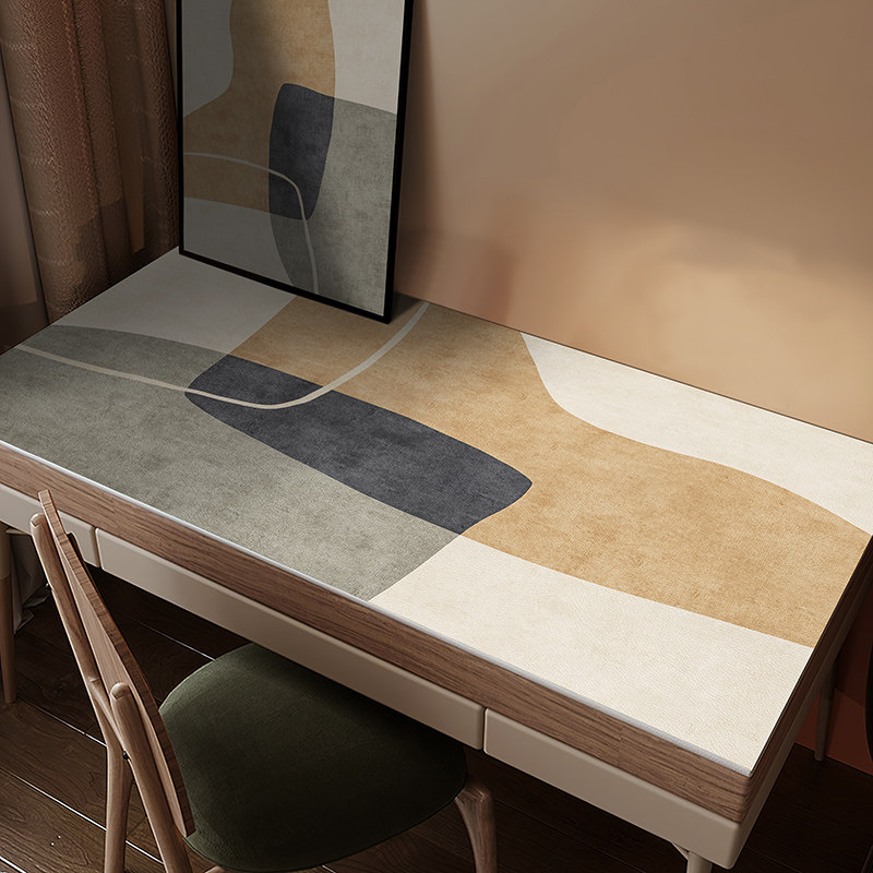 Wabi sabi wind desk leather desk mat student tablecloth waterproof and oil-free office computer desktop mat pvc