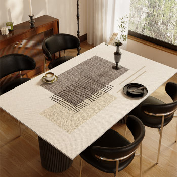Simple and high-end table mat without washing, waterproof, oil-proof and anti-scalding mat pvc tablecloth dining table mat tea table cloth table cloth customization Simple and high-end table mat without washing, waterproof, oil-proof and anti-scalding mat pvc tablecloth dining table mat tea table cloth table cloth customization