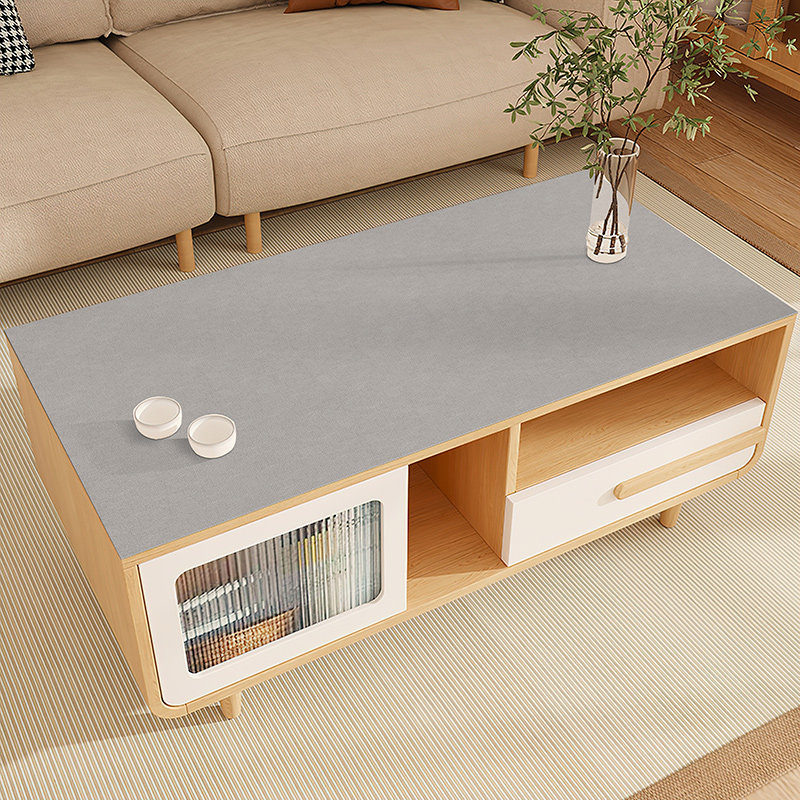 Modern minimalist coffee table tablecloth table mat waterproof, oil-proof and anti-scalding custom pvc leather living room tablecloth table mat
