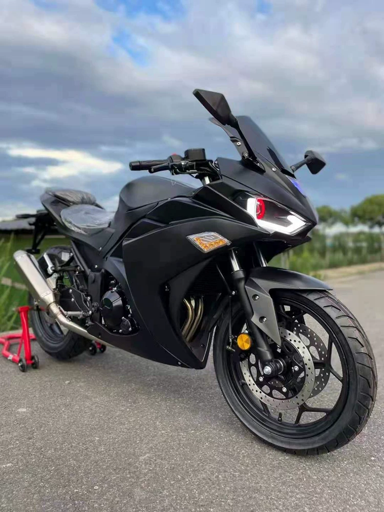 Мотоцикл H2 Little Ninja R3 двухцилиндровый, с водяным охлаждением, электрический пуск, полный обвес