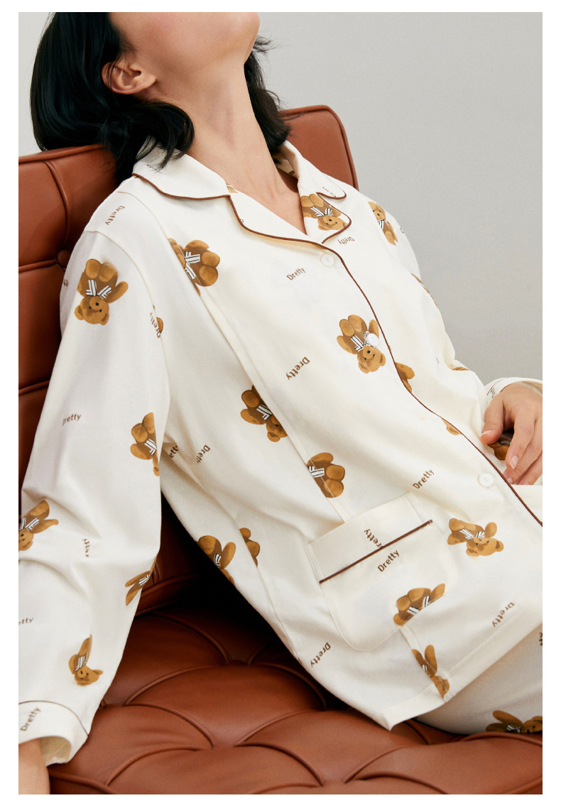 Sohiwoo Postpartum Clothing Autumn and Winter Style Pure Cotton Sweat-Absorbent Pajamas for Pregnant Women Special Postpartum Nursing Home Clothes — 44