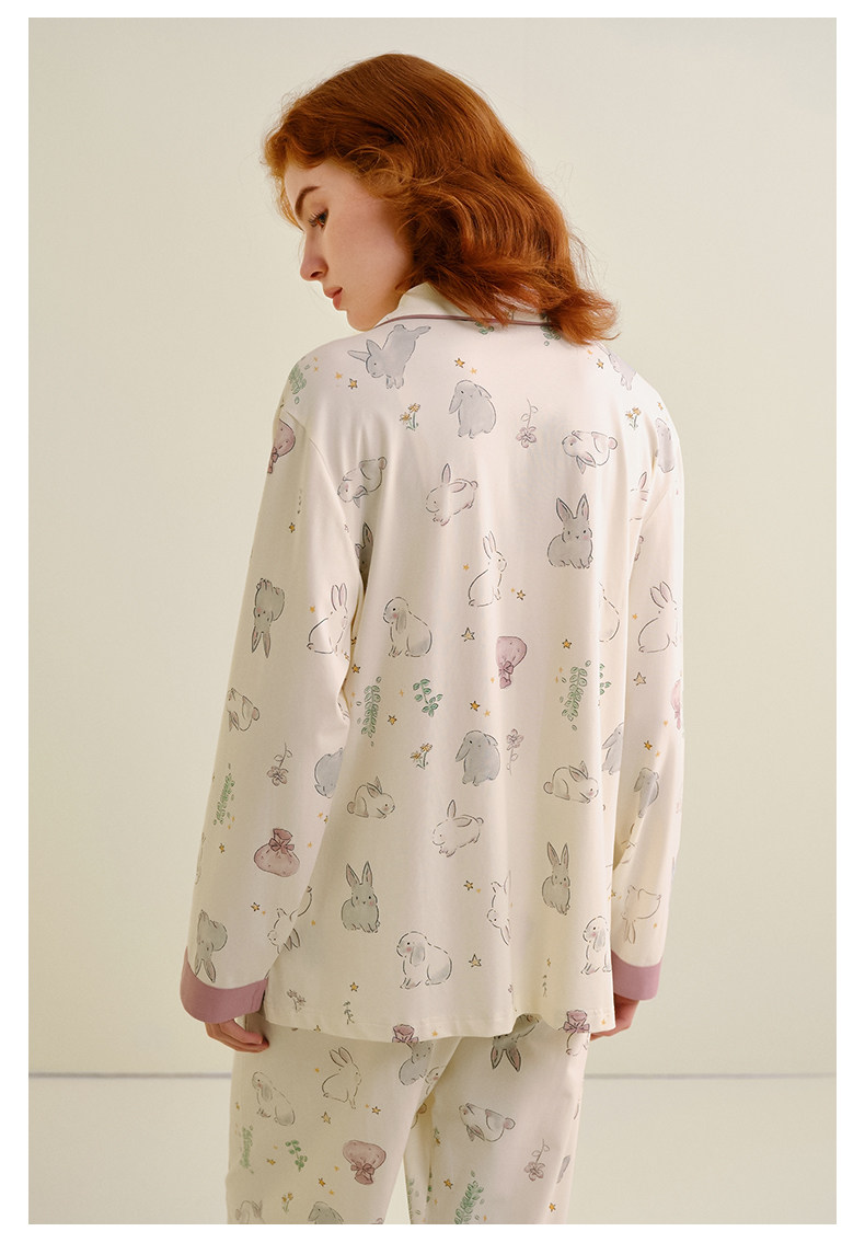 sohiwoo曦物月子服秋冬季纯棉吸汗睡衣孕妇产后哺乳家居服11月份 — 26