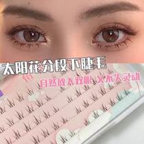 Yu Xiaoya (Teacher Recommended) Sunflower Transparent Very Thin Stems Single Cluster Segmented Handmade Lower Eyelashes False Eyelashes