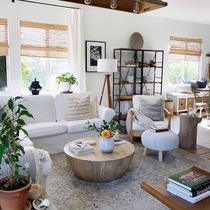 American light luxury round tea table solid wood living room small apartment round tea table creative simple Nordic coffee table retro table